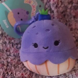 3.5" squishmallow clip Jova the Blueberry Muffin